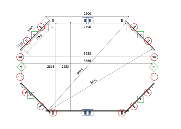 Drveni bazen Gangaro 4.36 x 3.36 x ↕1.17 m - Slika 12